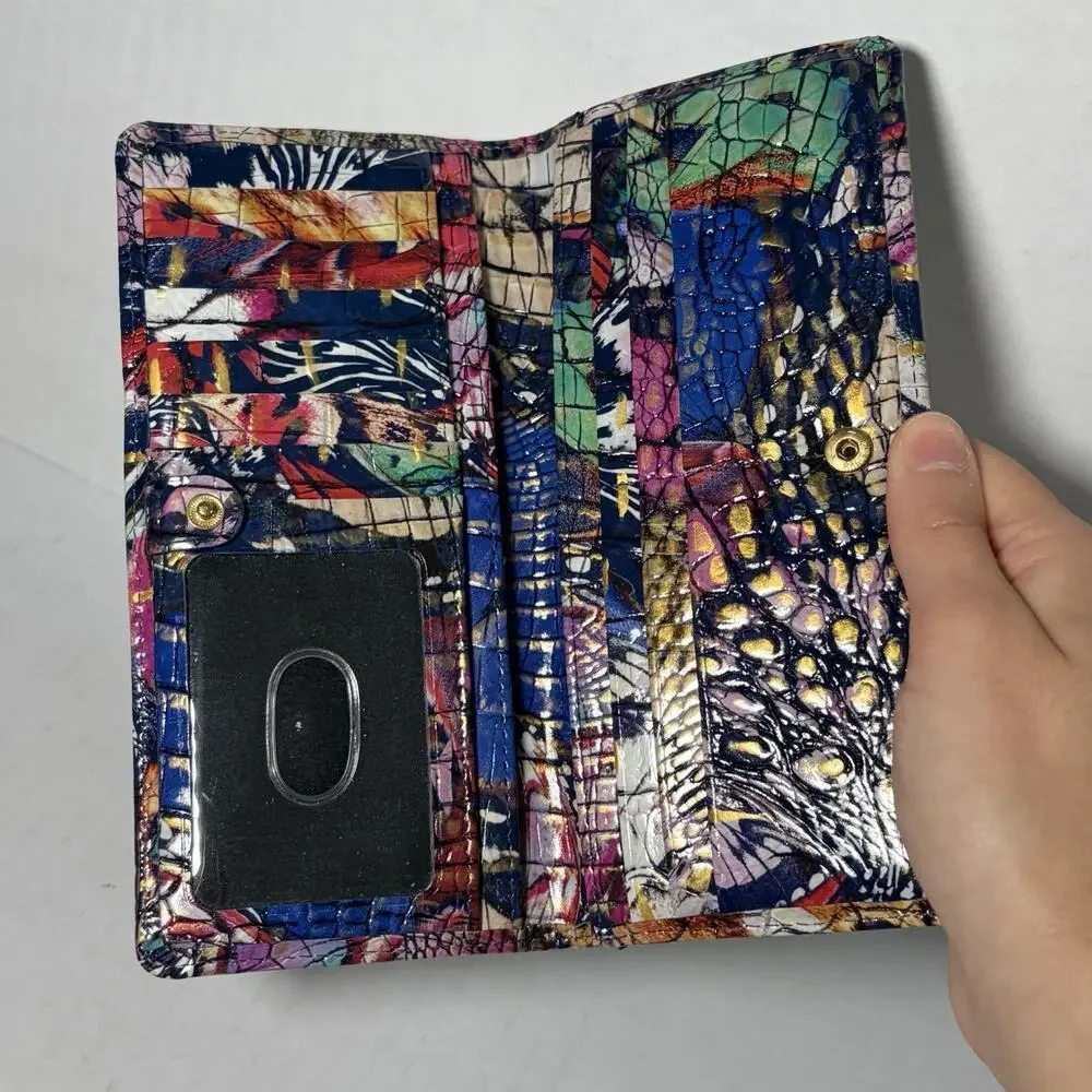Brahmin Melbourne ADY Slim Bifold Leather Wallet METAMORPHOSIS Multicolor